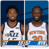 Utah Jazz (59) Vs. New York Knicks (57) Half-time Break GIF - Nba Basketball Nba 2021 GIFs