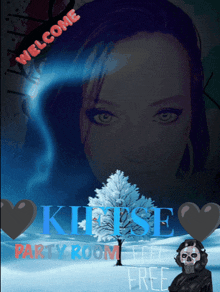 a welcome sign for kitse party room