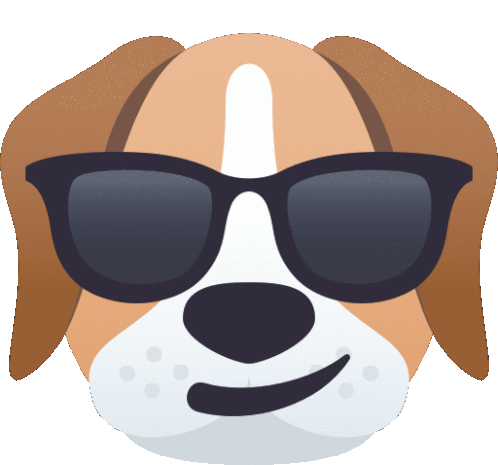 Cool Dog Sticker - Cool Dog Joypixels - Discover & Share GIFs