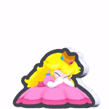 peach crouching