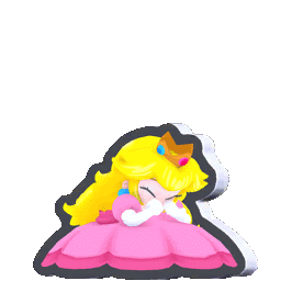 Princess Peach Crouching Sticker - Princess Peach Crouching Mario Wonder Stickers