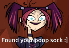 total drama island scary girl poop sock meme tdi
