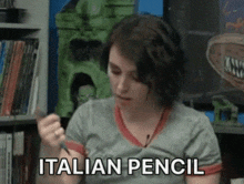 Italian Pencil Tablet GIF - Italian Pencil Tablet Stylus GIFs