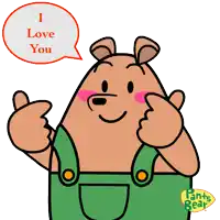 a pants bear giving a thumbs up sign