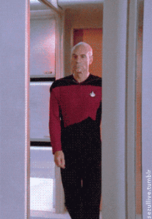 Scared By A Door Picard Funny GIF - Scared By A Door Picard Funny Picard GIFs