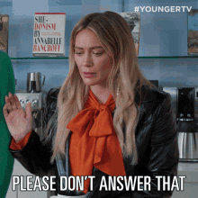 Please Dont Answer That Kelsey Peters GIF - Please Dont Answer That Kelsey Peters Younger GIFs
