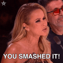 a woman says you smashed it in front of a man