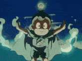 a cartoon character with a cape and a mask on