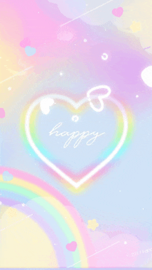 Happy Rainbow GIF - Happy Rainbow Hearz GIFs