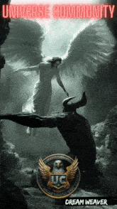 the cover of a book titled universe community by dream weaver