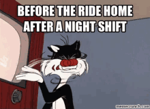 Before The Ride Home GIF - Sylvester Looney Tunes Night Shift GIFs