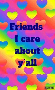 Friends I Care About Yall Heart GIF - Friends I Care About Yall Heart Colorful GIFs