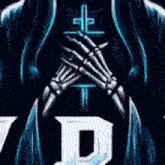 a picture of a skeleton with the letter p