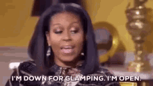 I'M Down For Glamping GIF - Glamping Not Camping Camping GIFs