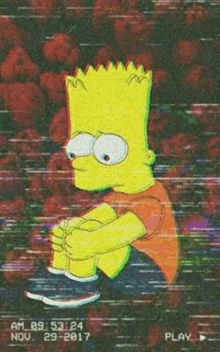 Bart sad Sticker by Loony80