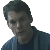 a man in a blue robe has the word no written on his face