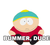 Bummer Dude Eric Cartman Sticker
