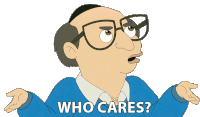 Who Cares Marty Glouberman Sticker - Who Cares Marty Glouberman Big Mouth Stickers