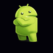 a logo for android with a green robot on it