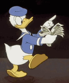 donald duck counting money cash rich