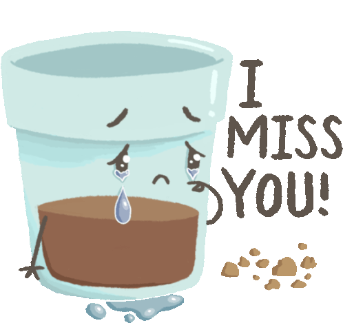 Sad Chai With Crumbs Says "I Miss You" Sticker - Chai And Biscuit Chocolate Choco Drink Stickers