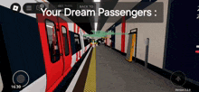 a screenshot of a game that says your dream passengers at the top