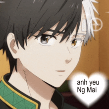 a cartoon character with a heart that says anh yeu ng mai