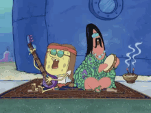 Hippie Sponge Bob GIF - Hippie Sponge Bob Patrick Star GIFs