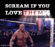 a picture of a man with the words scream if you love them