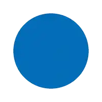 a blue circle on a white background with a gray border