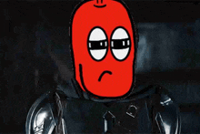 a cartoon character with a sad face and the words `` this is the yrrrr '' behind him .