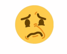 a yellow smiley face with a crying face on it
