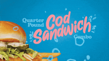 A And W Restaurants Quarter Pound Cod Sandwich GIF