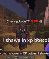 a screenshot of a video game that says i shawa 'in xp bottol