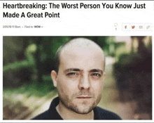 a picture of a man with a beard is on a page that says heartbreaking