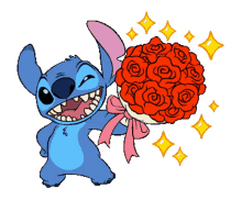 lilo and stitch stitch roses for you love
