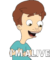 Im Alive Andrew Glouberman Sticker - Im Alive Andrew Glouberman Big Mouth Stickers