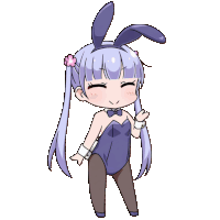 a cartoon of a girl in a bunny costume