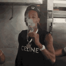 Smoking Wiz Khalifa GIF - Smoking Wiz Khalifa Iced Out Necklace Song GIFs