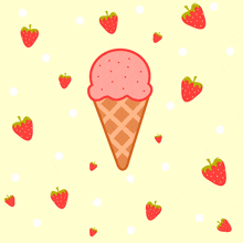 Happy Strawberry Ice Cream Day January 15 GIF - Happy Strawberry Ice Cream Day Strawberry Ice Cream Day January 15 GIFs