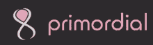 a logo for 8 primarial with a pink swirl