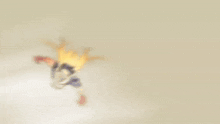 a blurry picture of a superhero flying through the air with his arms outstretched .