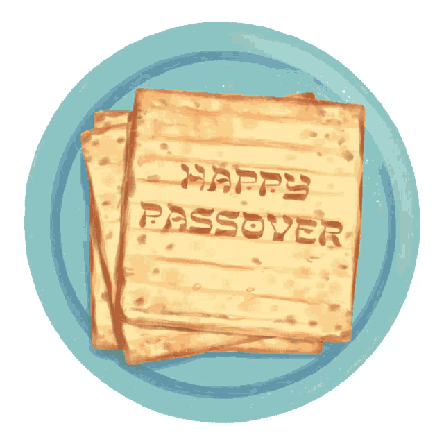 Matzah On A Plate Happy Passover On A Matzah Sticker Matzah On A