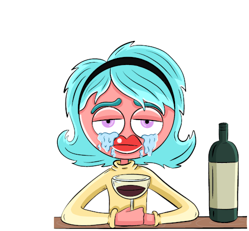 Sad Sad Face Sticker - Sad Sad Face Alcohol Stickers