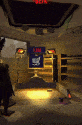 a computer generated image of a store with a sign that says - fledg on it