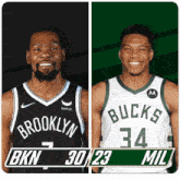 Brooklyn Nets (30) Vs. Milwaukee Bucks (23) First-second Period Break GIF