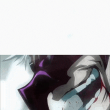 a close up of a person 's face with a bloody mouth