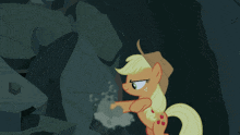 a cartoon of a pony with a brown hat on