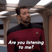 are you listening to me william riker star trek the next generation are you paying attention