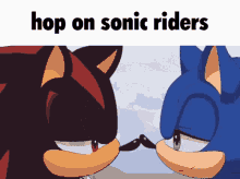 sonic riders hop on sonic shadow